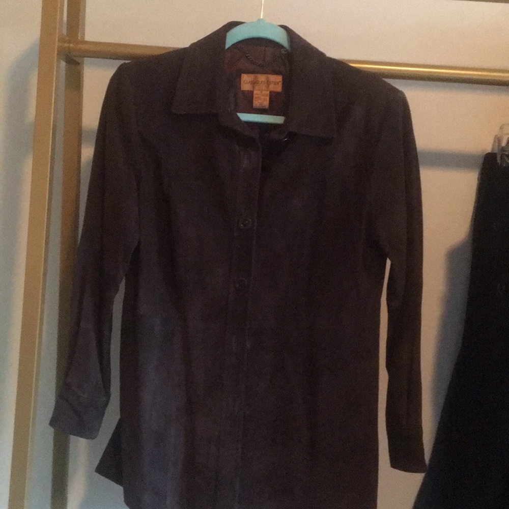 Nordstrom Classiques Entier Petite Suede Jacket